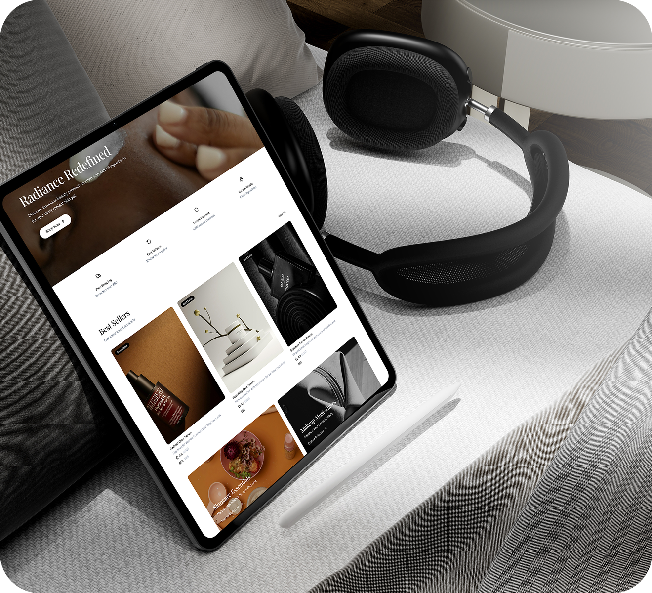Tablette affichant un rapport d'audit digital SEO et UX — Audit Digital Express
